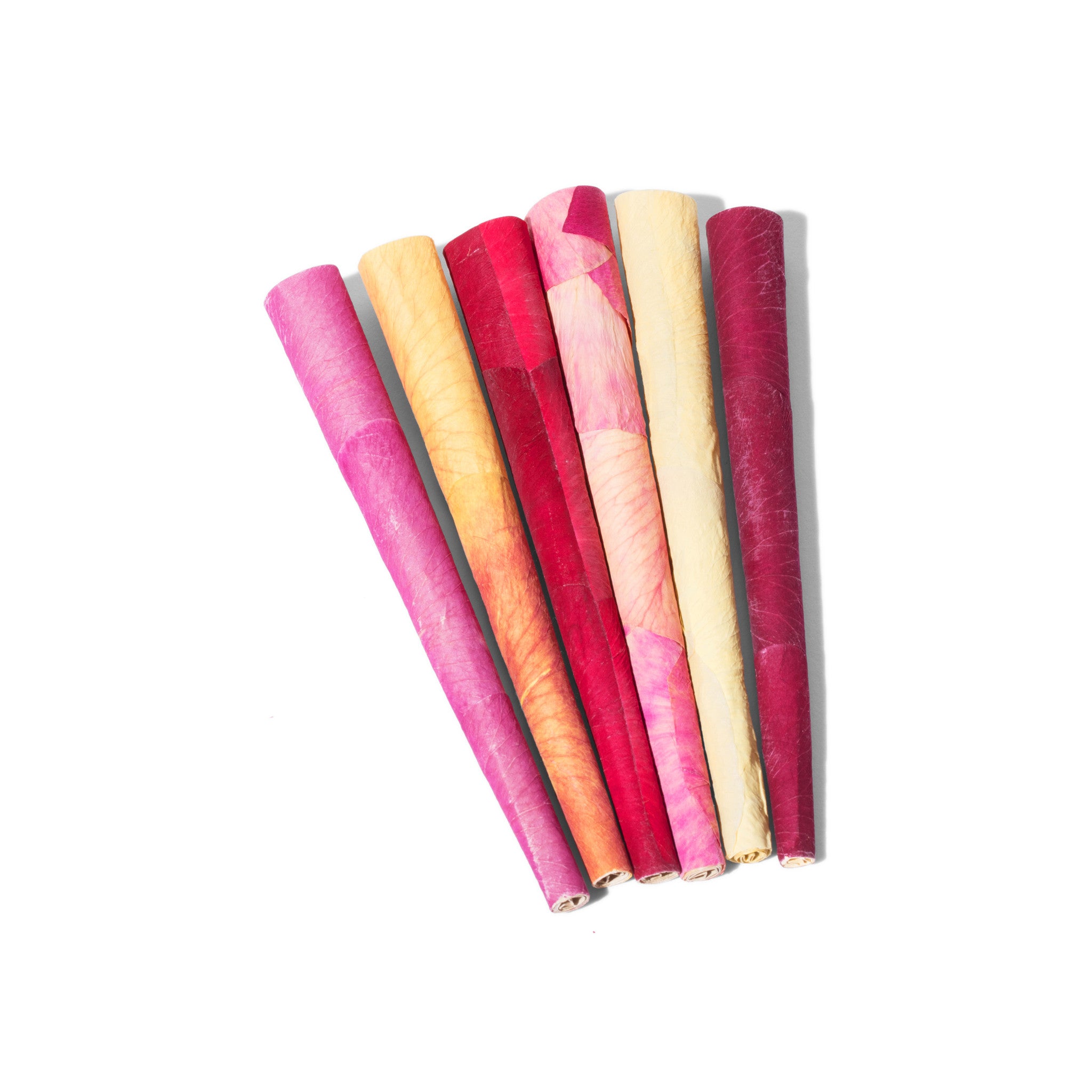 6 Pack Rainbow Rose Petal King Cones